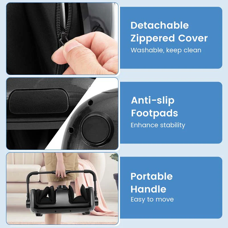 Eletriclife Foot and Calf Massager with Heat for Blood Circulation Pain Relief