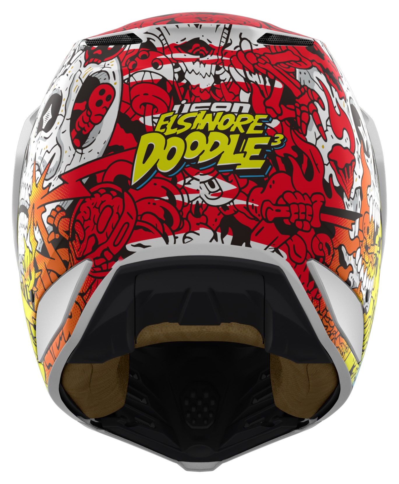 SportsBikeShop Icon Elsinore Doodle 3 Helmet