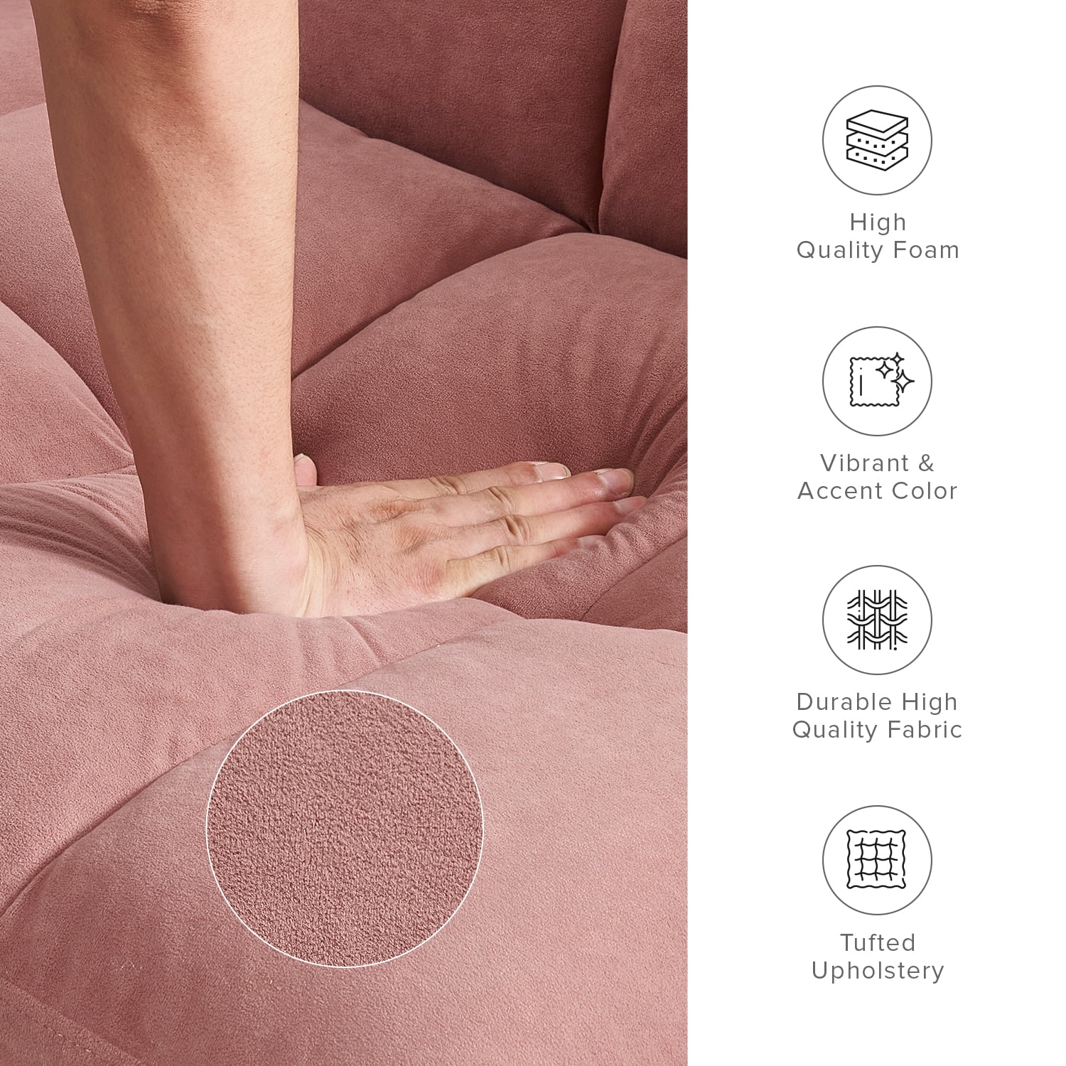 Mopio Aaron Futon Sofa Bed Old Rosa - Image 8