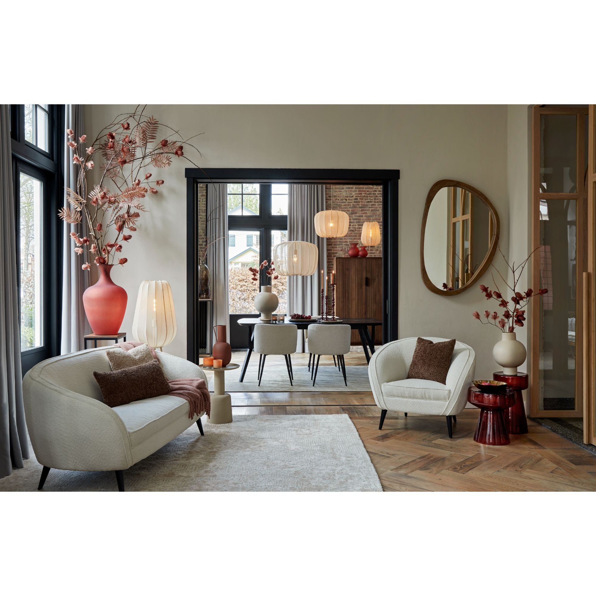 Light & Living Bijzettafel Milaki - Beige - Ø39cm