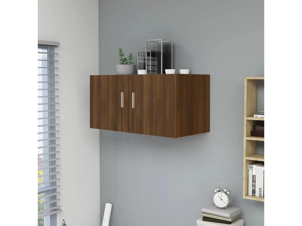 Armario de pared madera de ingeniería roble marrón 80x39x40 cm