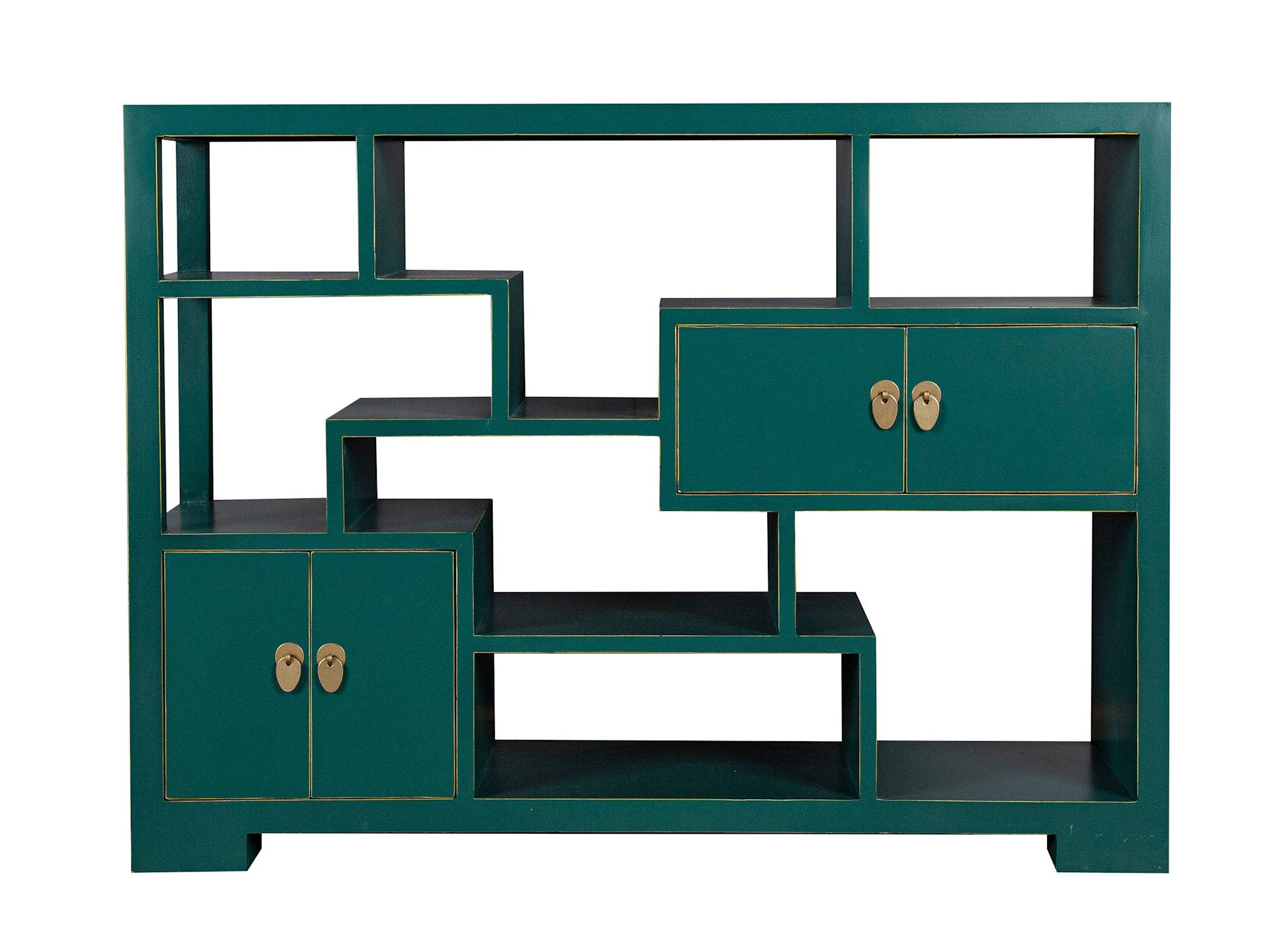 Fine Asianliving Chinese Boekenkast Open Kast Teal -