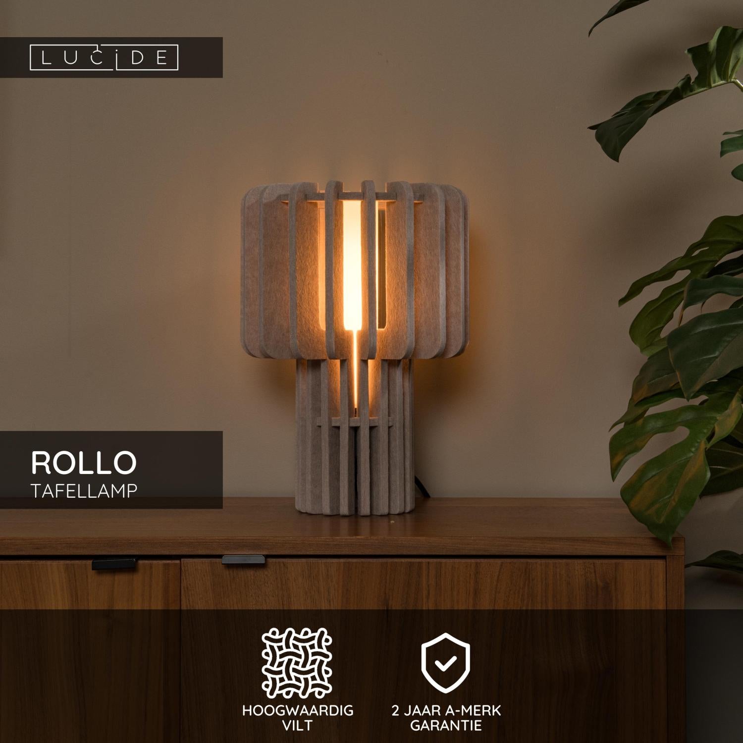 Lucide ROLLO Tafellamp - Taupe