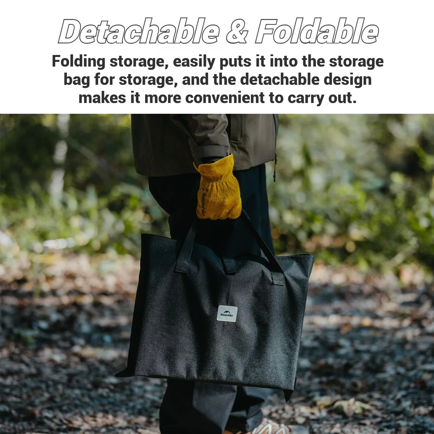 Naturehike, Portable Camping Table, Outdoor Detachable Tactical Camping Table, Lightweight Aluminium Camping Table with Light Pole, Adjustable Height - Image 19