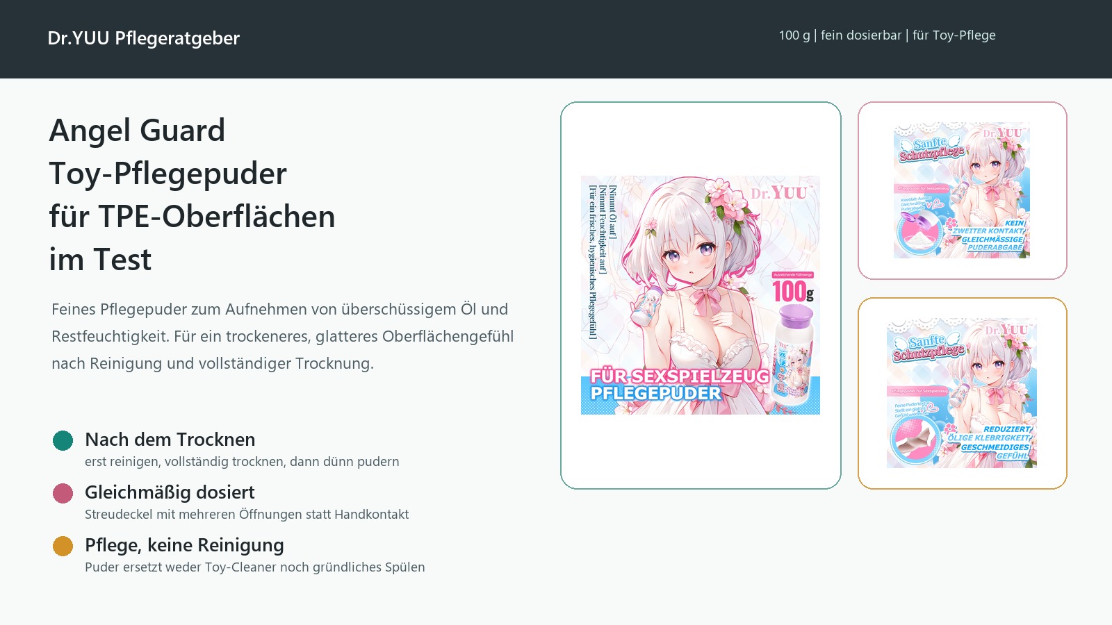Dr.YUU Angel Guard Toy-Pflegepuder im Test