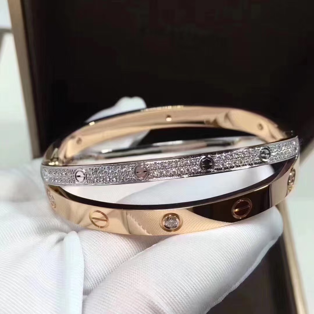 Cartier Cross Mixed Metal Color LOVE Bracelet Bangle - Original Replica Club