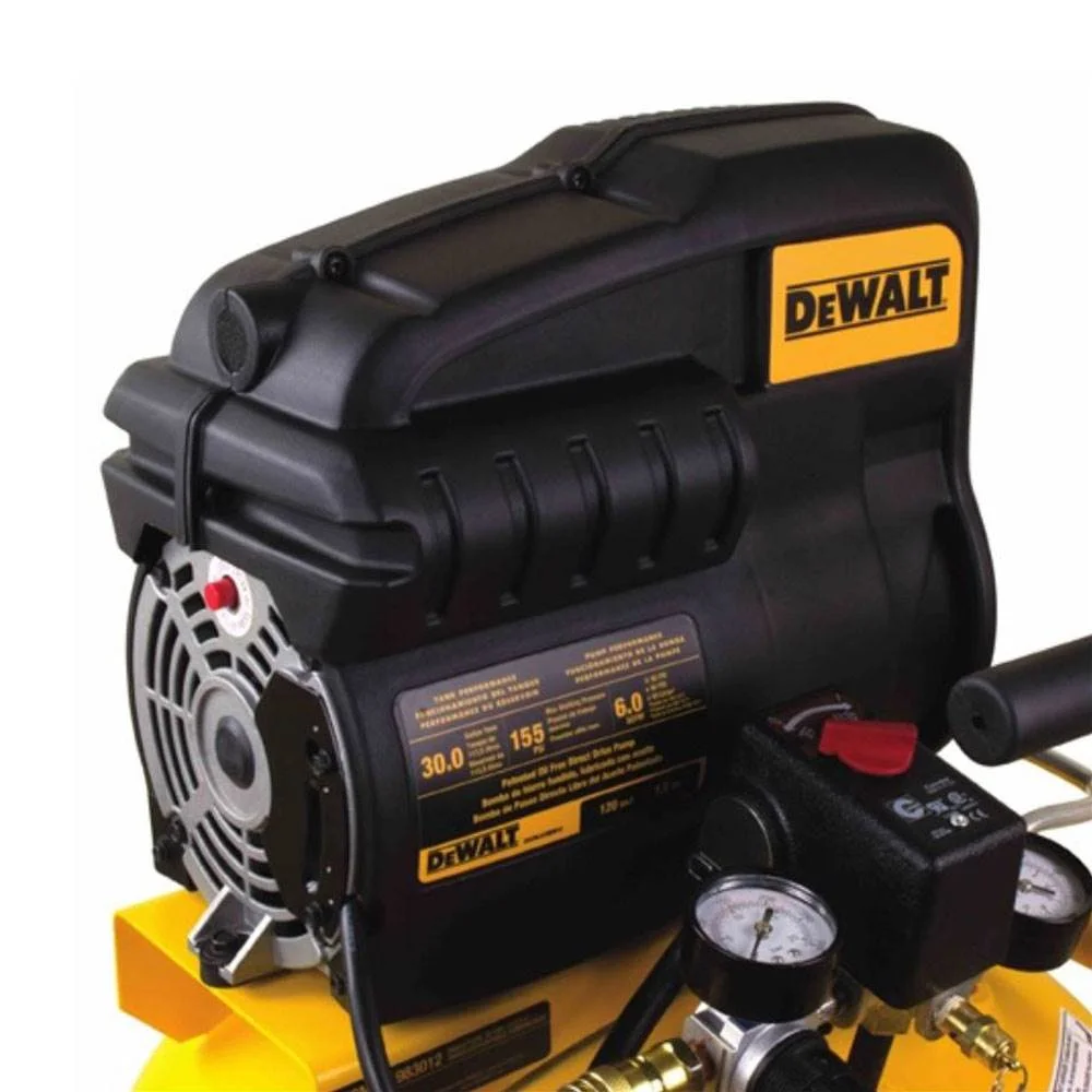 DeWalt Portable 30 Gallon Oil Free Electric Motor Vertical Air Compressor Tank - Image 3