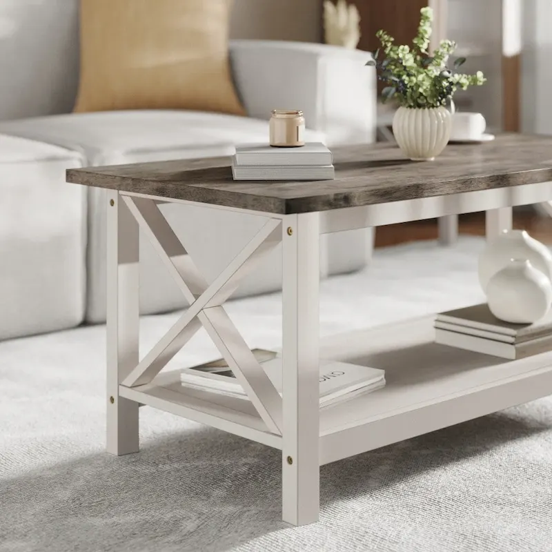 Classic Solid Wood Farmhouse Coffee Table