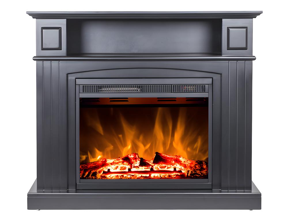 Chimenea eléctrica LOPEVI - Ancho 99 x Prof. 25 x Alt. 82,5 cm - Negro