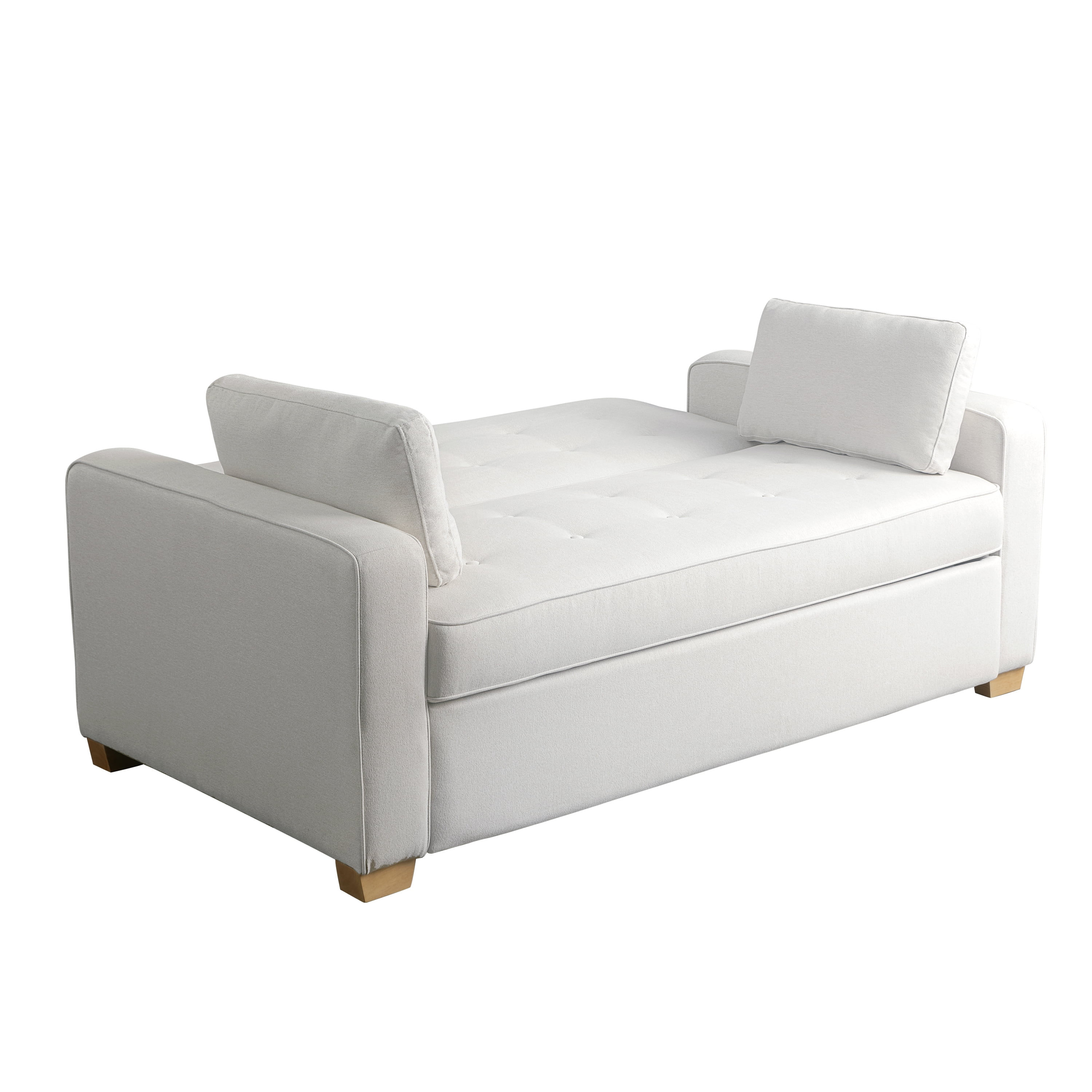 Serta Dream Convertibles Monroe Modern Polyester Convertible Queen Sofa Bed with Pillows Grey - Image 25