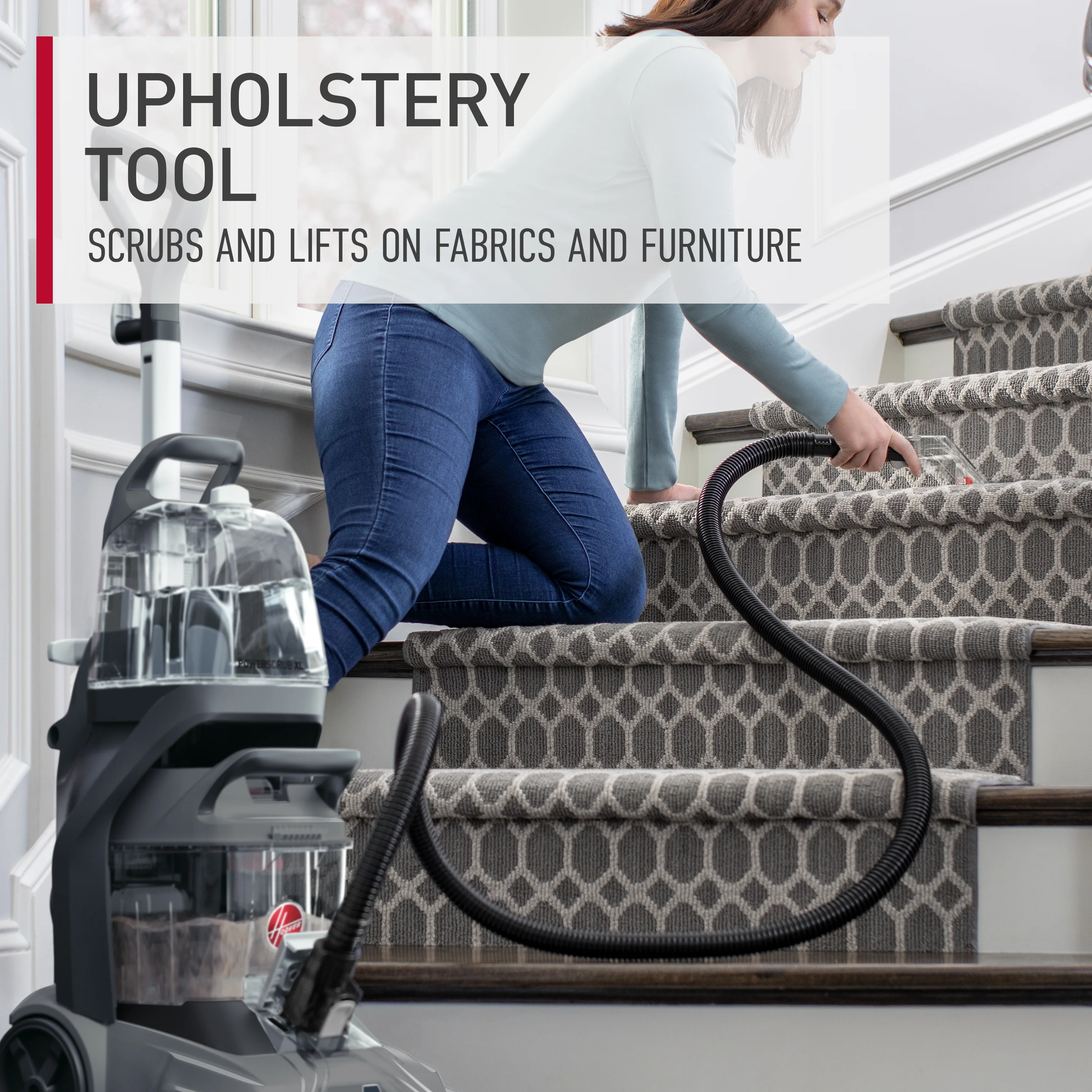 Hoover PowerScrub XL, Upright Carpet Cleaner Machine, Shampooer for Carpet, Rugs, & Upholstery, Fast Dry, Upholstery Tool Attachment, FH68010 - Image 14