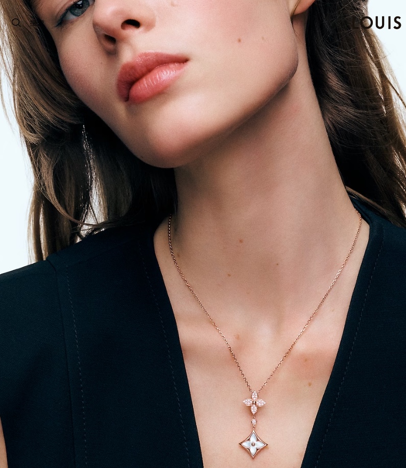 Louis Vuitton Rose Gold Star Sun Pendant Necklace - Original Replica Club