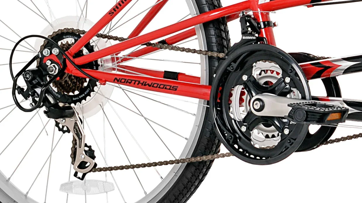 Northwoods 26in 21-Speed Dual Drive Tandem Adult Bike - Red/Black - Image 4 Northwoods 26in 21-Speed Dual Drive Tandem Adult Bike - Red/Black - Image 4