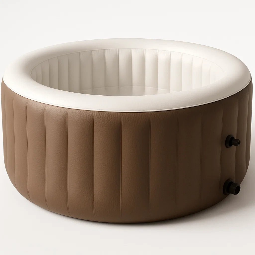 Spas hinchables 178x178x71 cm, 4 plazas, color marrón claro/blanco azepyZF326UT