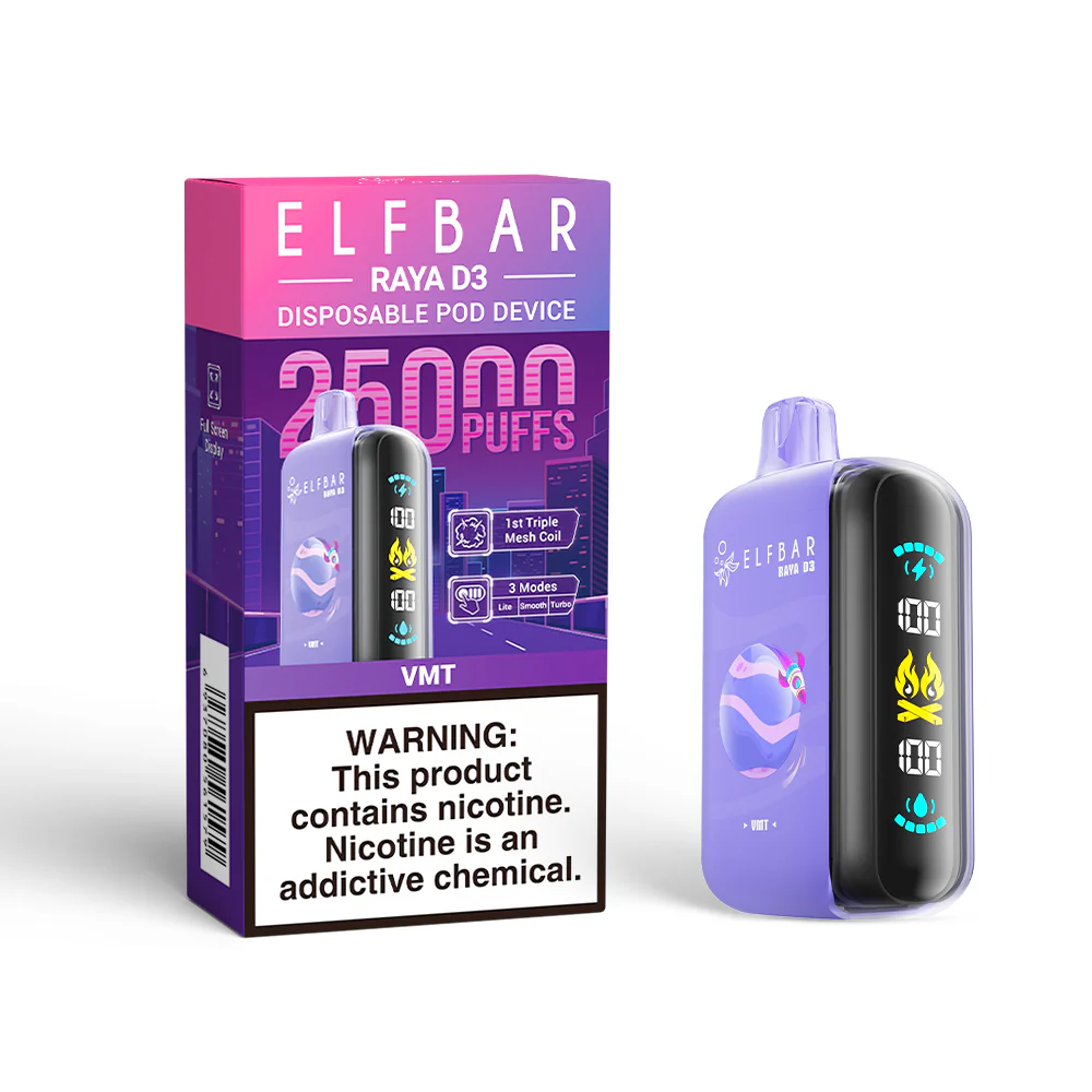 ELFBAR RAYA D3 cigarette électronique jetable (toutes les saveurs)