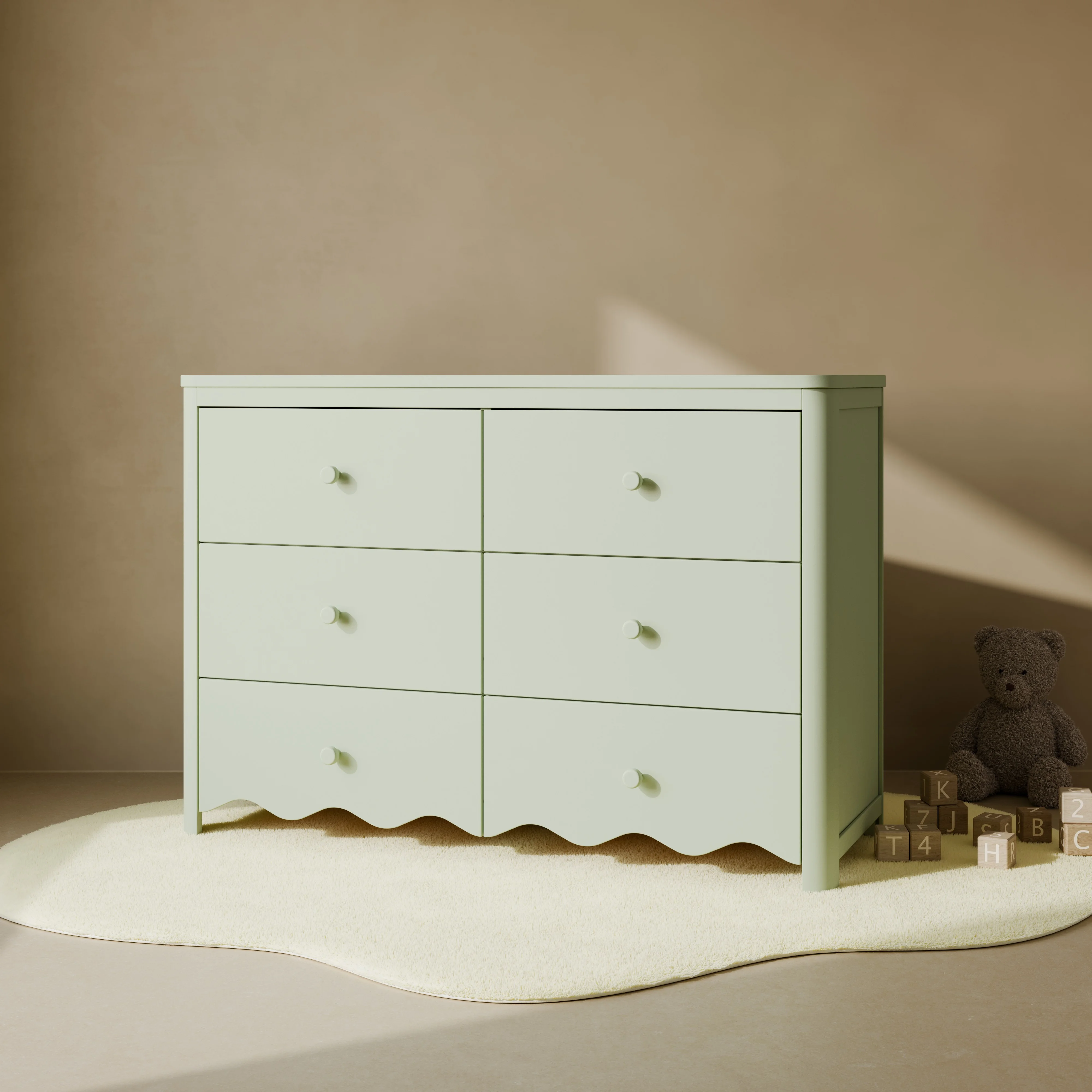 Storkcraft Casablanca 6 Drawer Nursery Dresser, Sage - Image 2