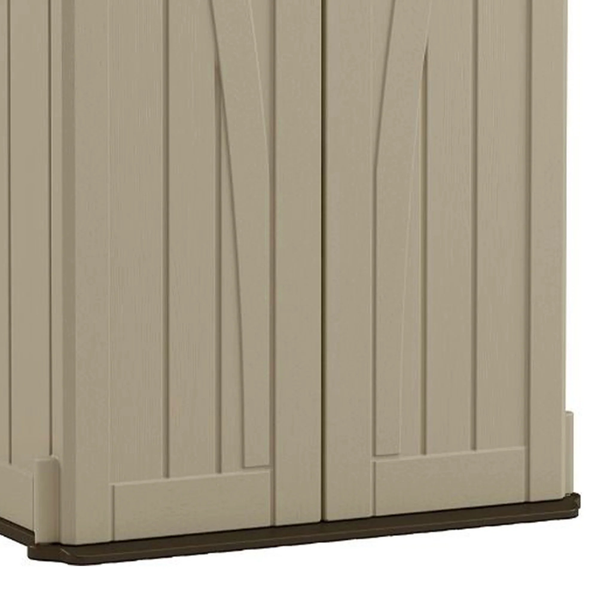 Suncast 22 Cubic Feet All-Weather Vertical Tall Outdoor Storage Shed, Brown - Image 8