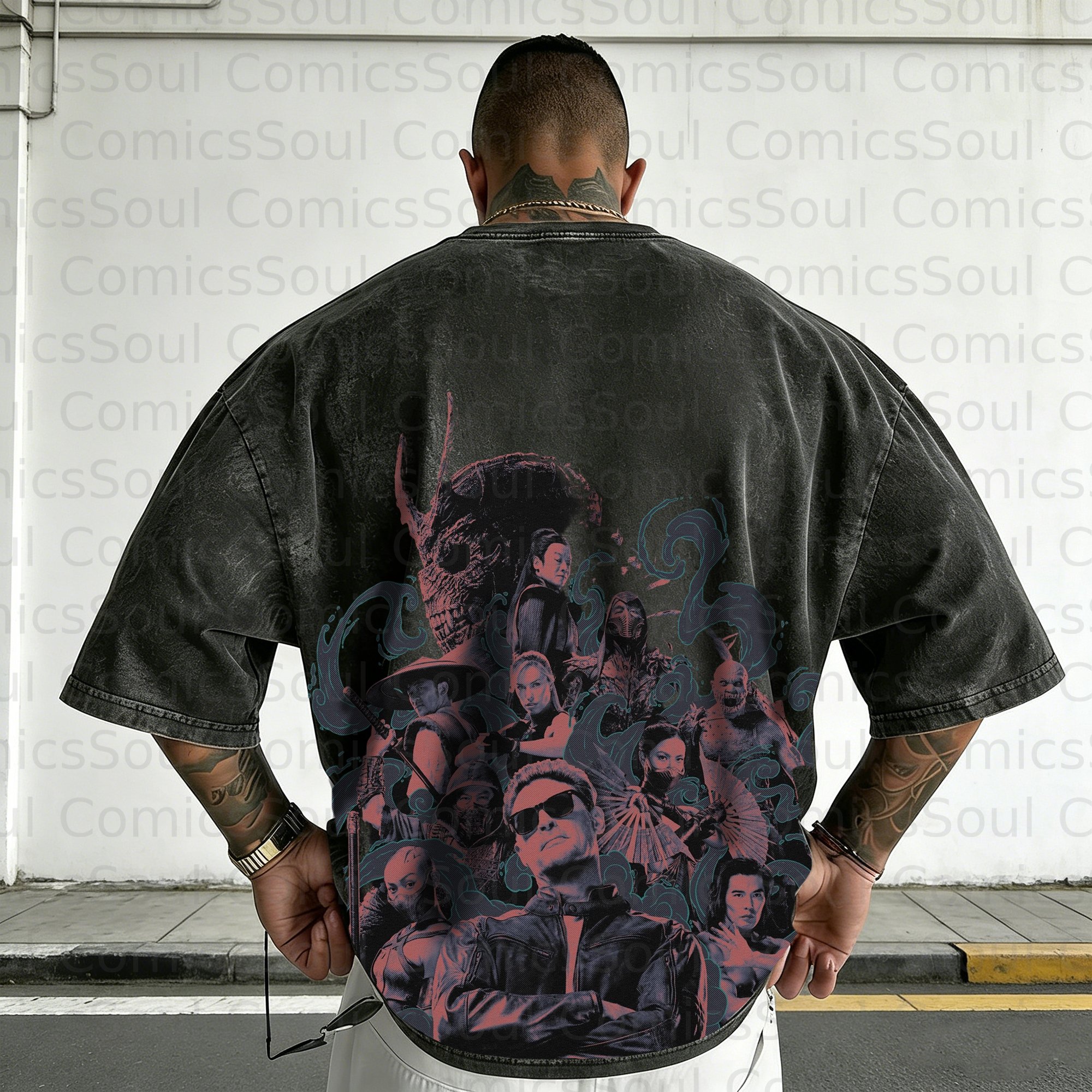 Unisex Anime Inspired Vintage Washed T-Shirt