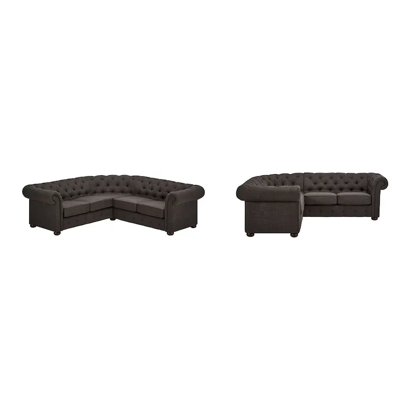 Gdansk 5-Person L-Shaped Chesterfield Sectional Sofa