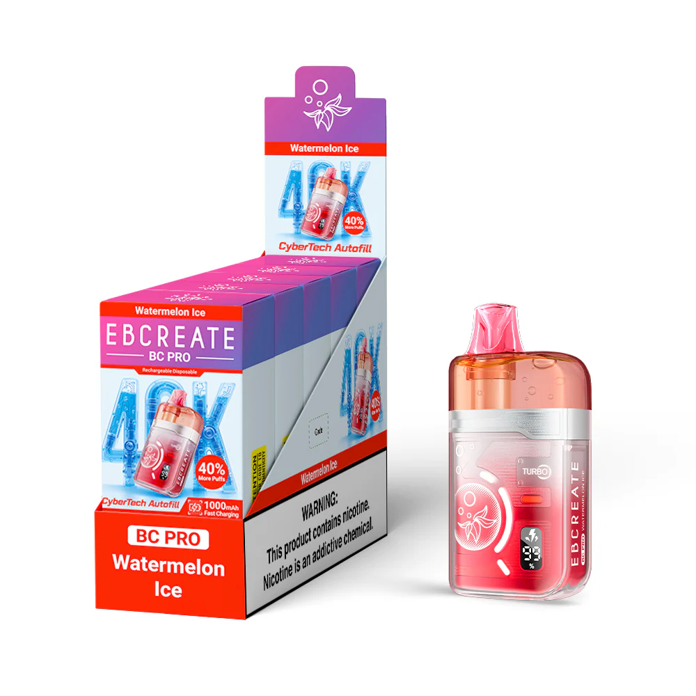EBCREATE BC PRO ladattava kertakäyttöinen sähkötupakka (kaikki maut)