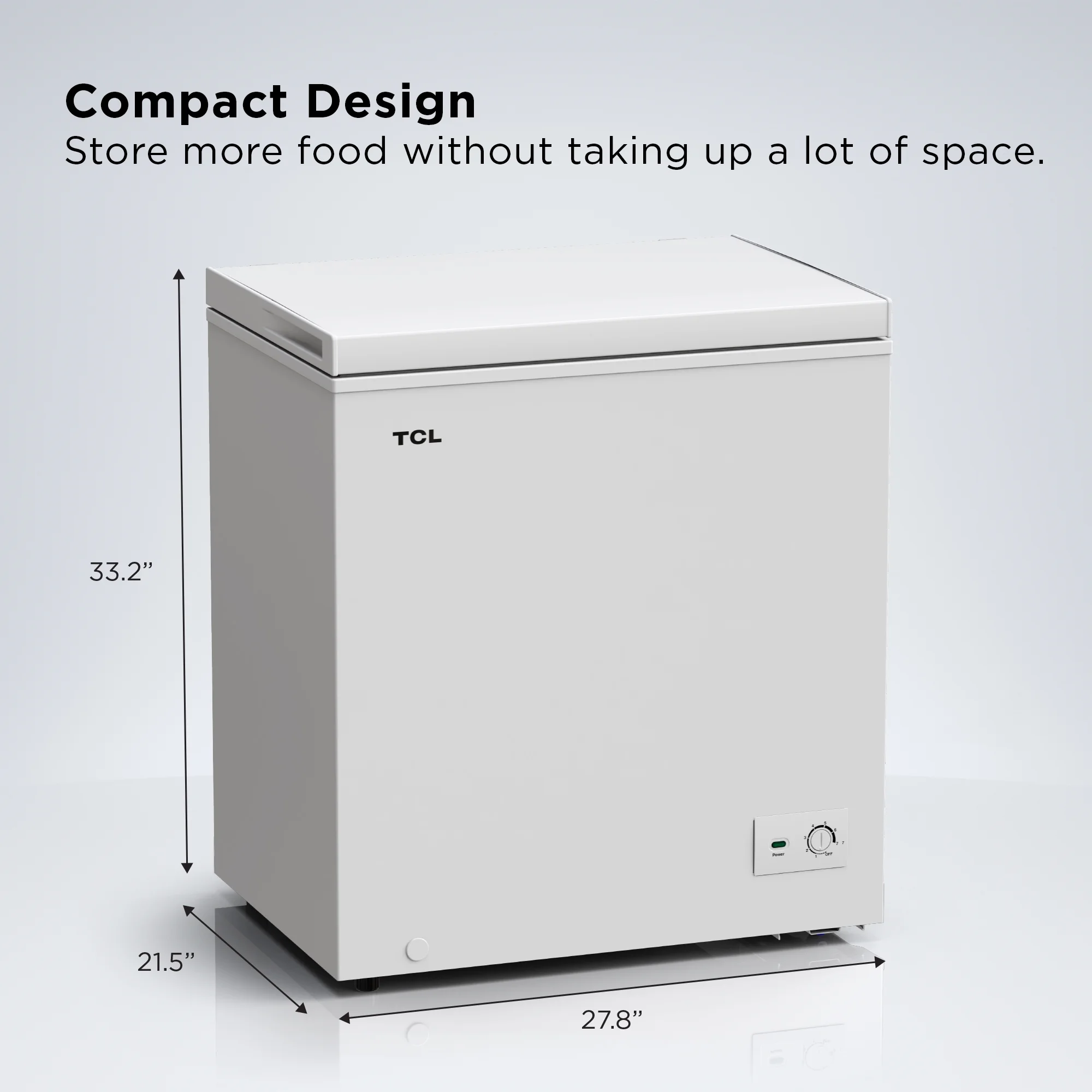 TCL 5.0 Cu. Ft. Chest Freezer, White, Garage Ready, CF053W - Image 10