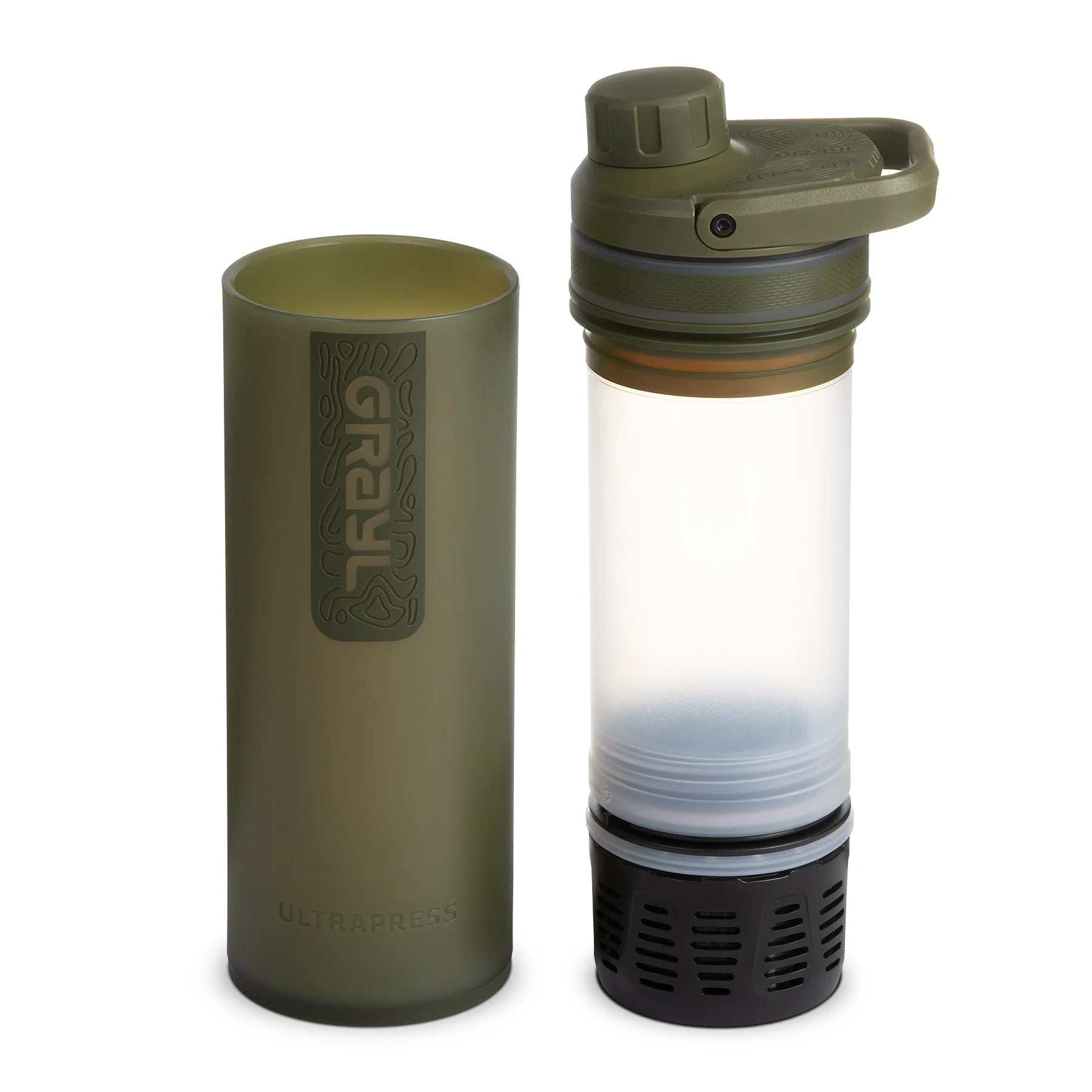 Grayl UltraPress Purifier Bottle, Olive Drab, 16.9 oz, - Image 3