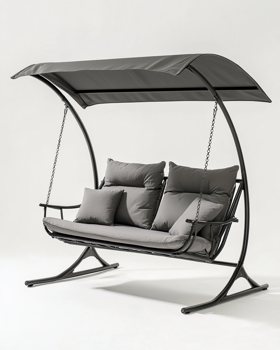 Silla colgante de jardín con cojines