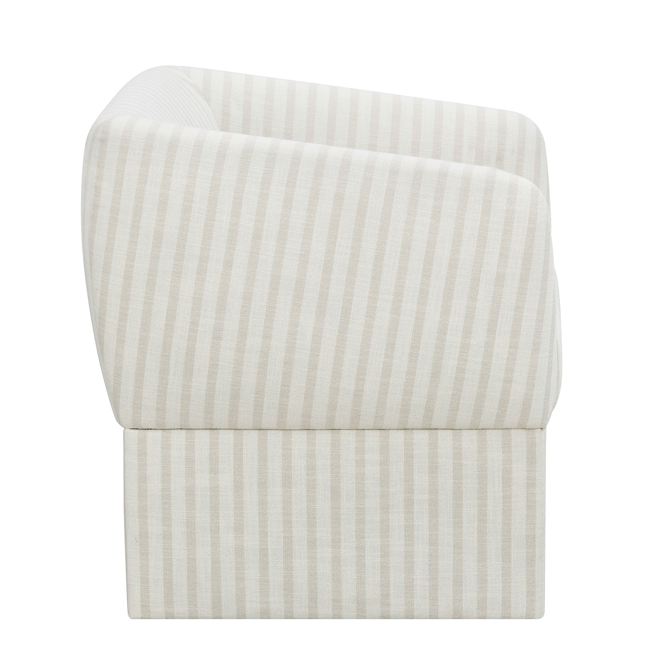 Beautiful Small Space Accent Chair by Drew Barrymore, Beige and White Linen - Image 10