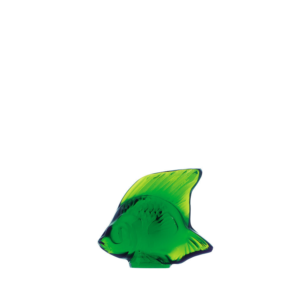 SCULPTURE POISSON - CRISTAL VERT AMAZONE