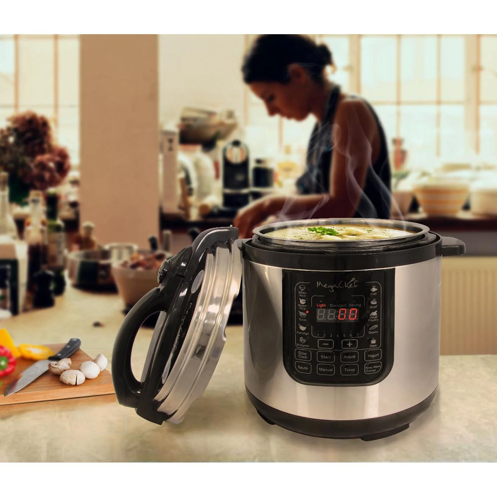 Megachef 8-Quart Digital Pressure Cooker, 15" x 15" - Image 7