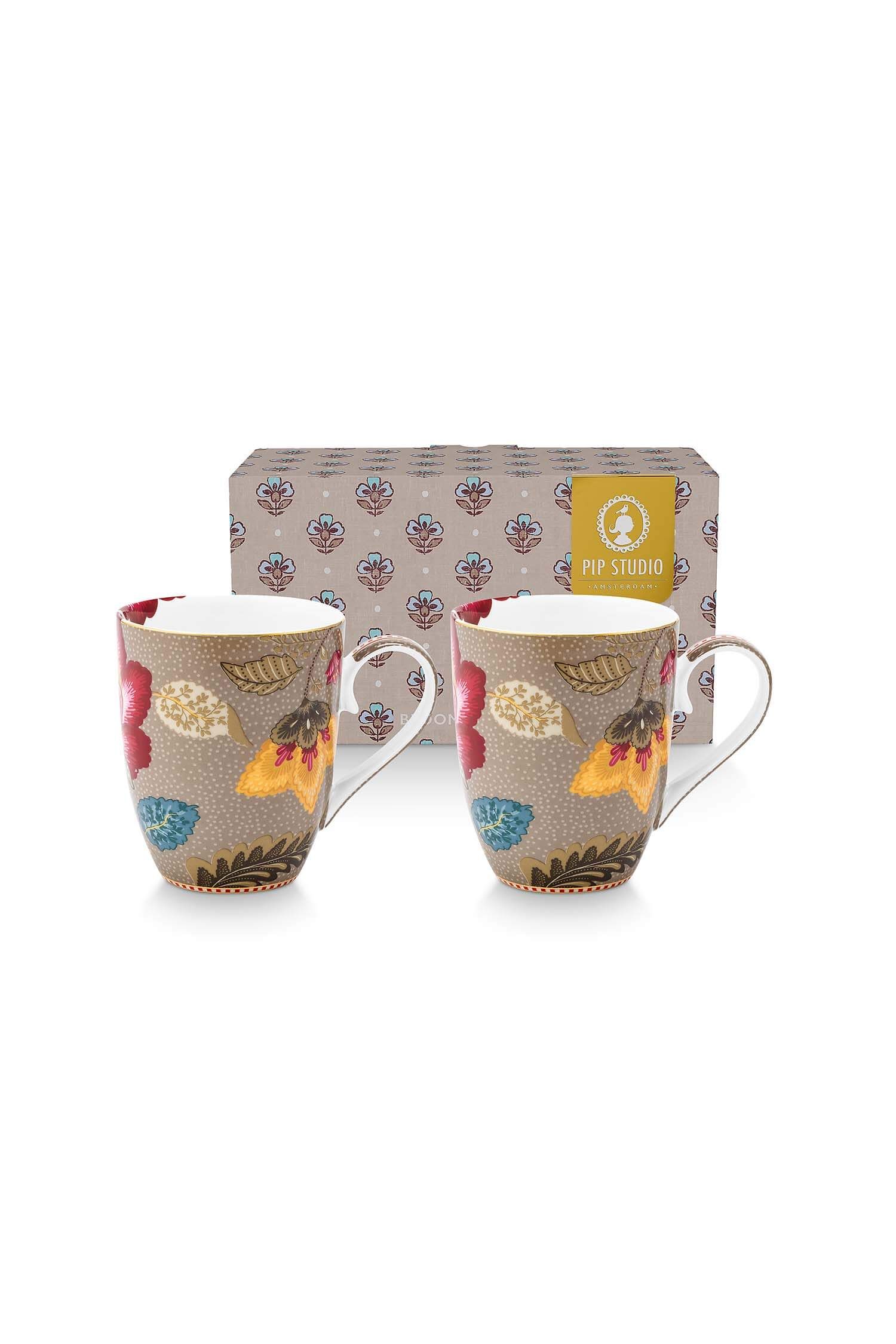 Set/2 Mugs Blooming Tales Fantasy Khaki 365ml