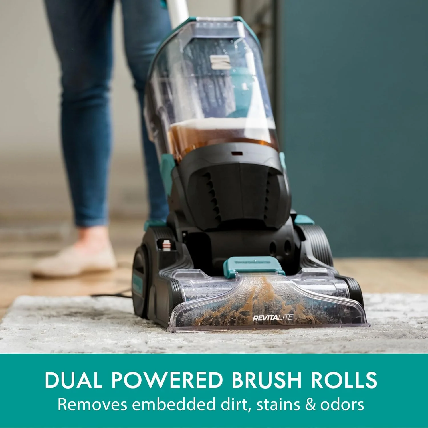 Kenmore KW4010 Pet Portable Carpet Cleaner Machine with High Cleaning Power, 3.2L Clean Tank & 1.4L Dirty Tank, 25ft Cord Length and Two Easy Removable Brushroll for Rug & Upholstery - Image 10