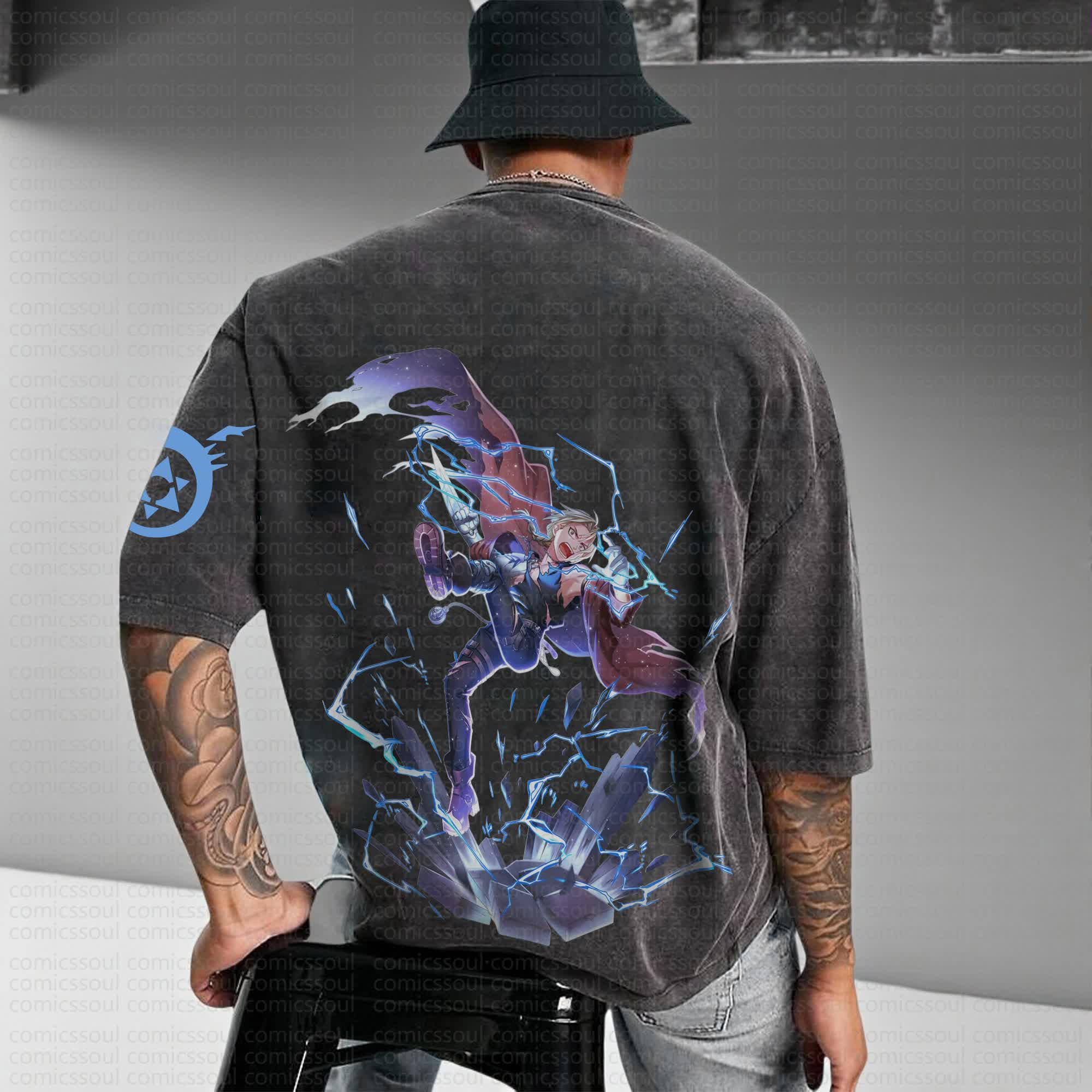 Unisex Anime Inspired Vintage Washed T-Shirt丨Comicssoul