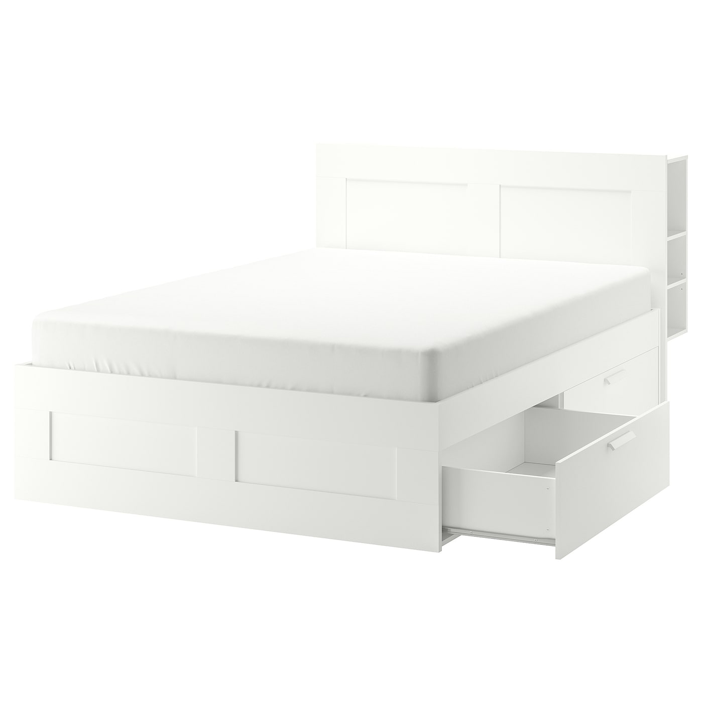 Decofiq estructura cama con almacenamiento, blanco, 160x200 cm LKrVSqJ251TS
