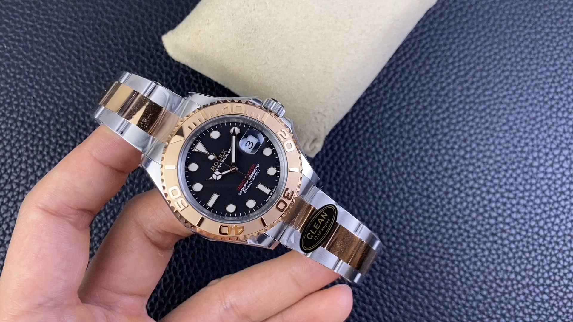 Rolex Yacht-Master 126621 EverRose Gold Black Dial 40MM Mens Replica Watch