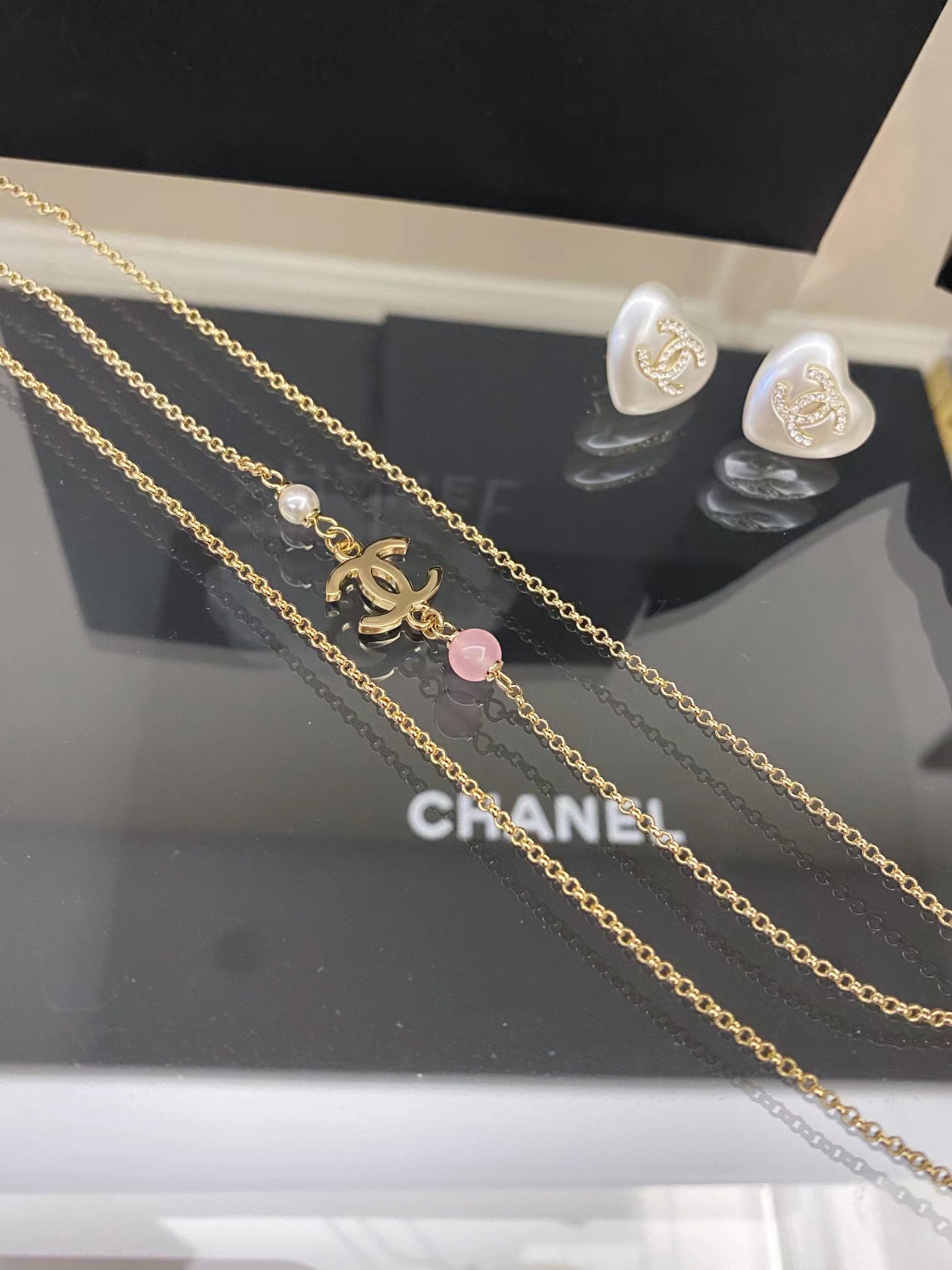 Chanel Pearl Love Heart Pendant Necklace - Original Replica Club