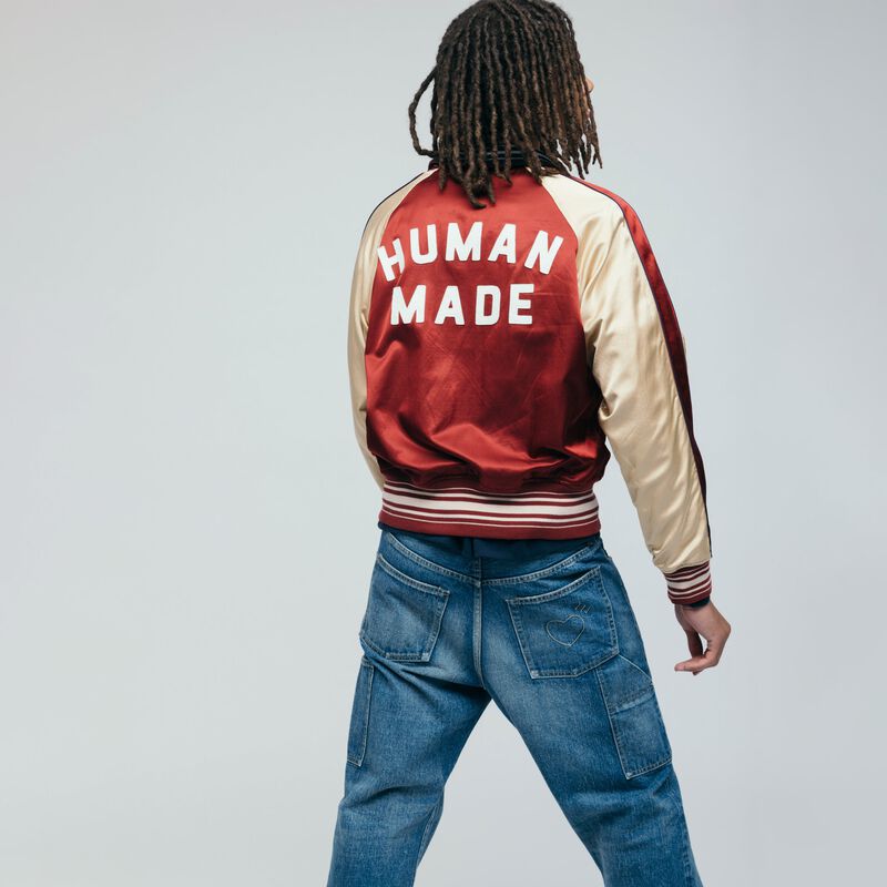 HUMAN MADE REVERSIBLE SATIN JACKET