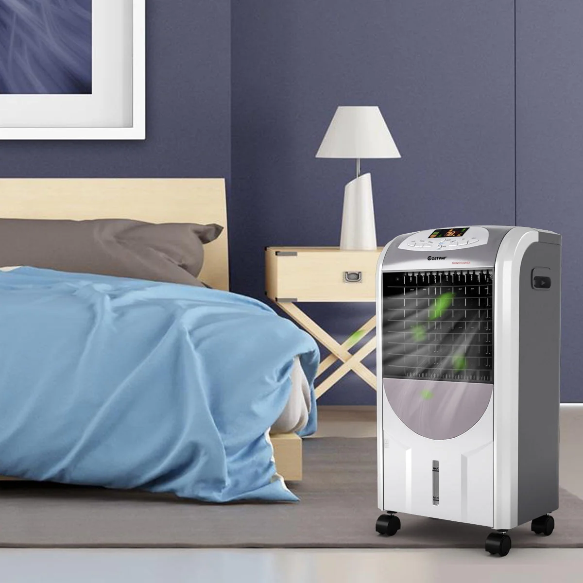 Costway Portable Air Cooler Fan & Heater Humidifier with Washable Filter Remote Control - Image 10