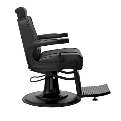 ROGERS Heavy-Duty Reclining Barber Chair for Barbershops - Black