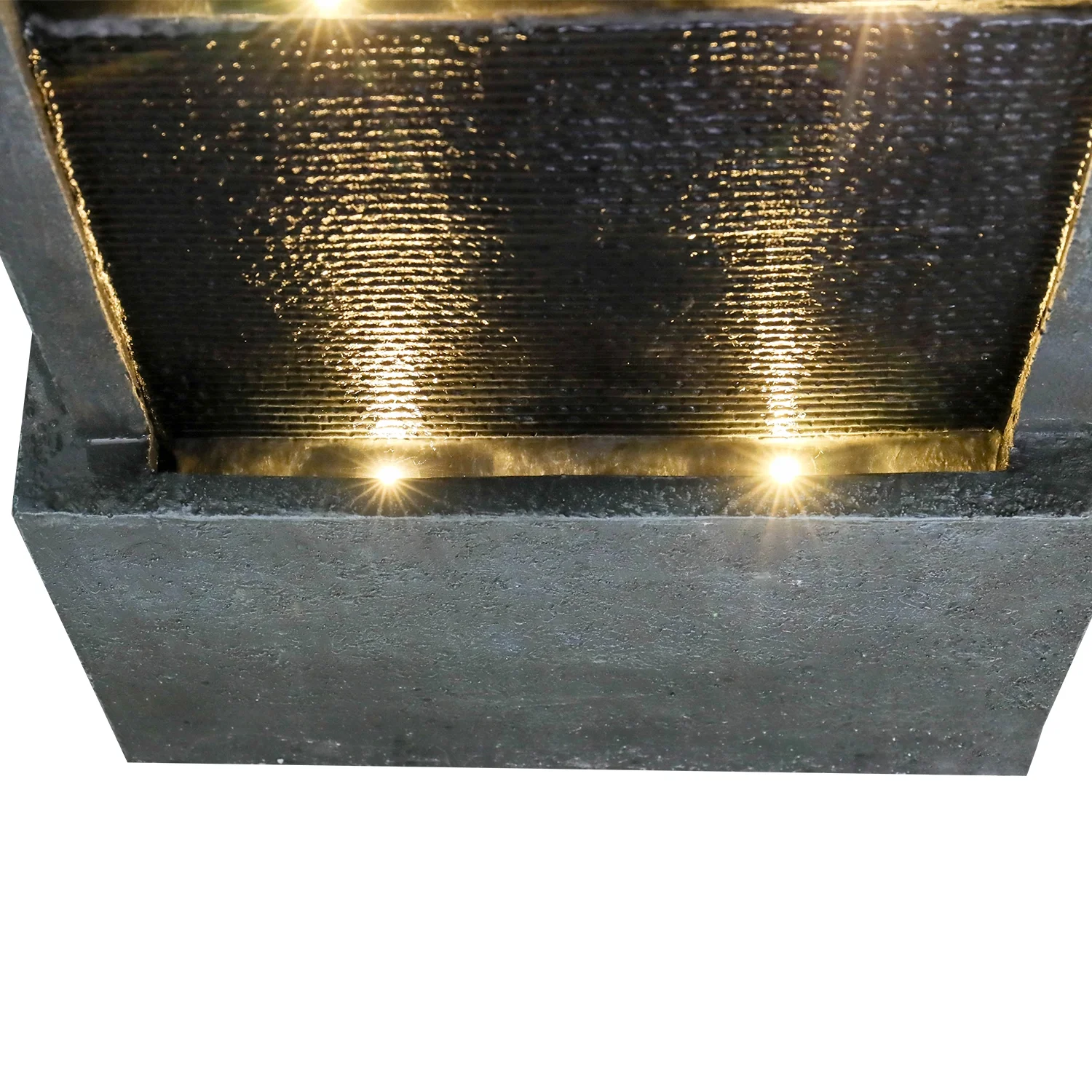 4-Tier Water Fountain with LED Lights - 50.7" H Waterfall Fountain Indoor Outdoor Water Feature for Home, Patio, Garden - Image 15