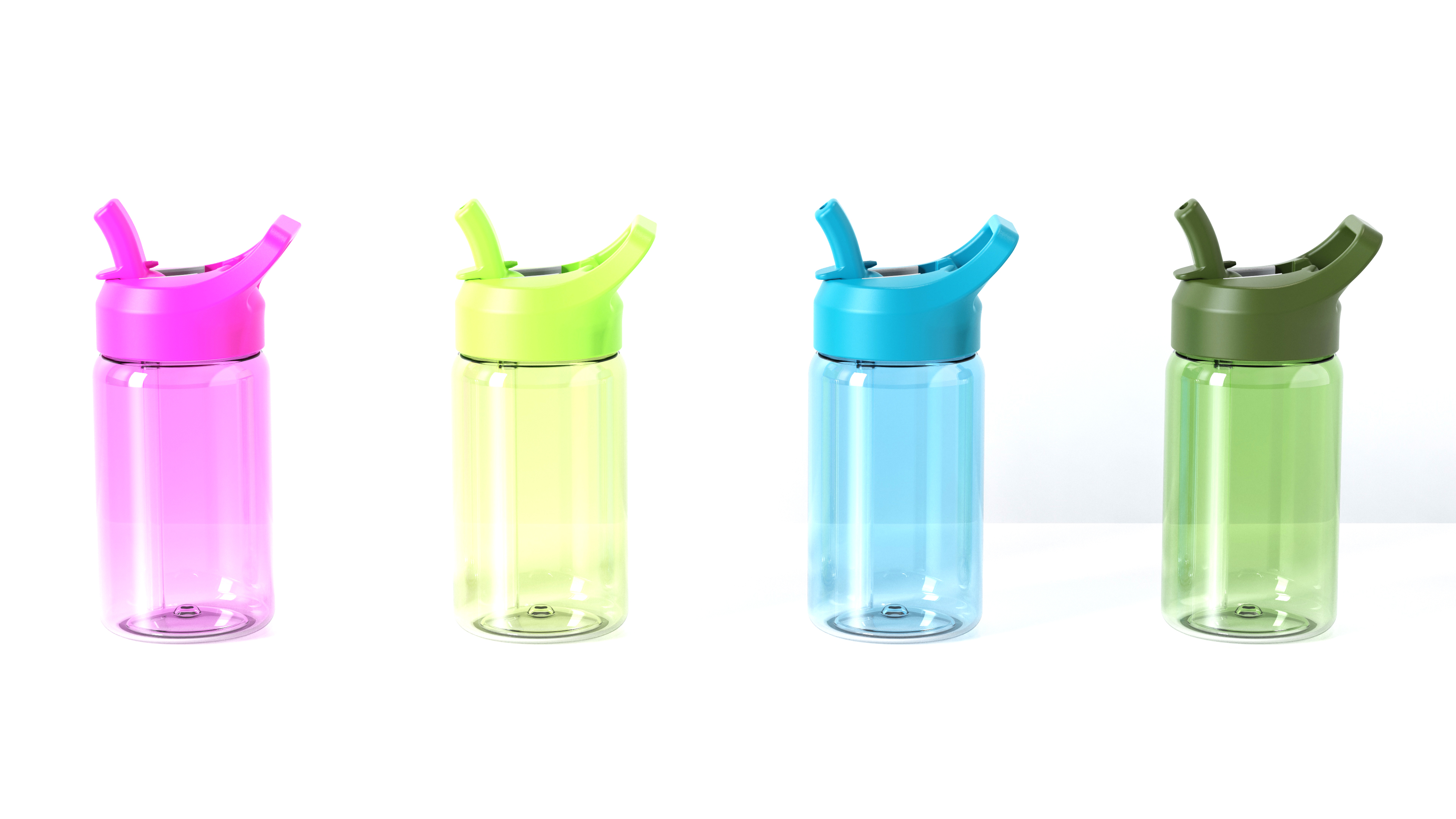 Plastic for Straw Lid Drinkware BPA-Free Kids Water Bottle