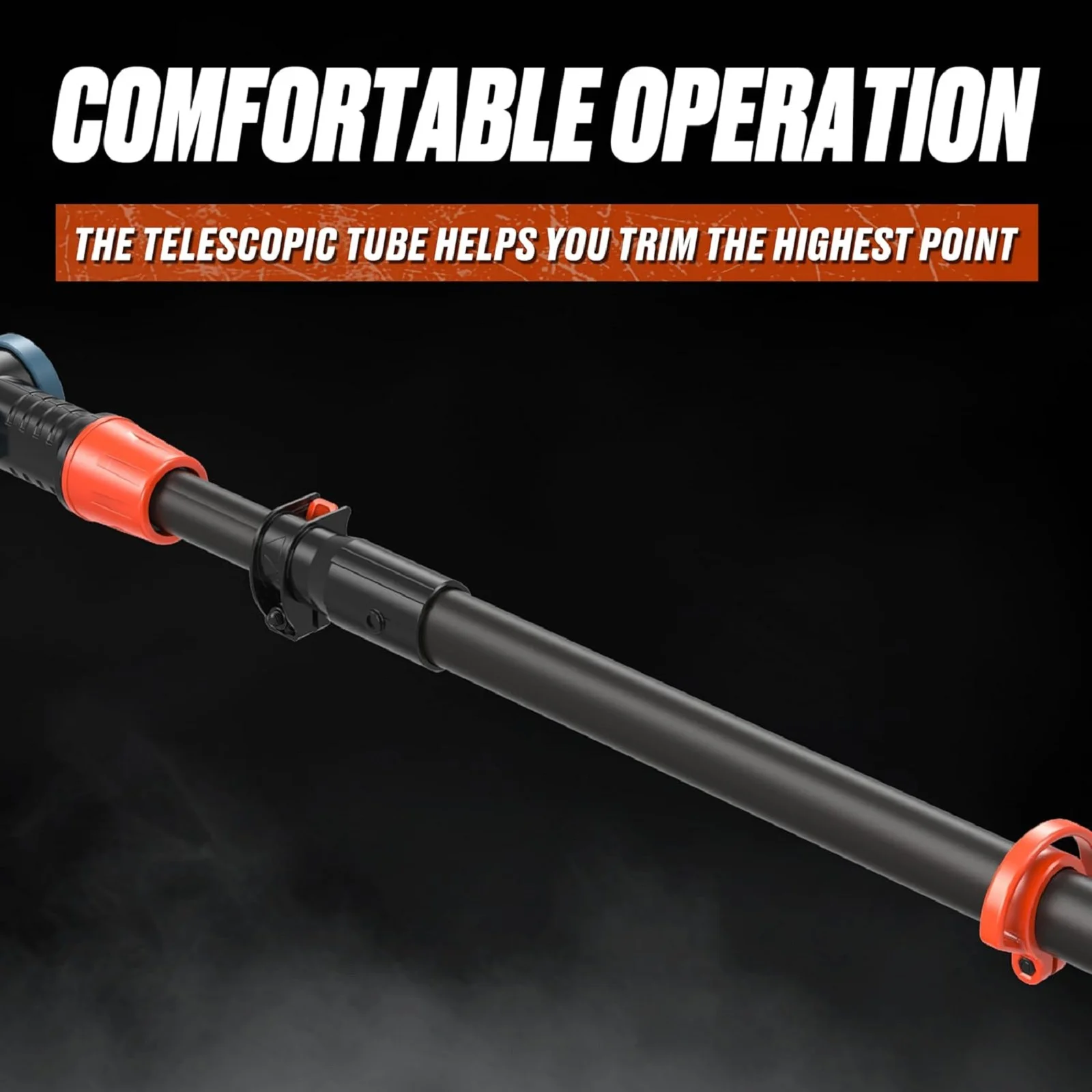 SENIX 20 Volt Max* Cordless Pole Hedge Trimmer 18-Inch Cutting / 21-inch Blade Length with Adjustable Head & Telescoping Shaft, Battery & Charger included, HTPX2-M - Image 6