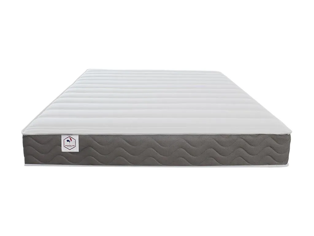 Cama 160x200 cm - canapé abatible blanco colchón de espuma HD - Decopractico 13514YSQZ