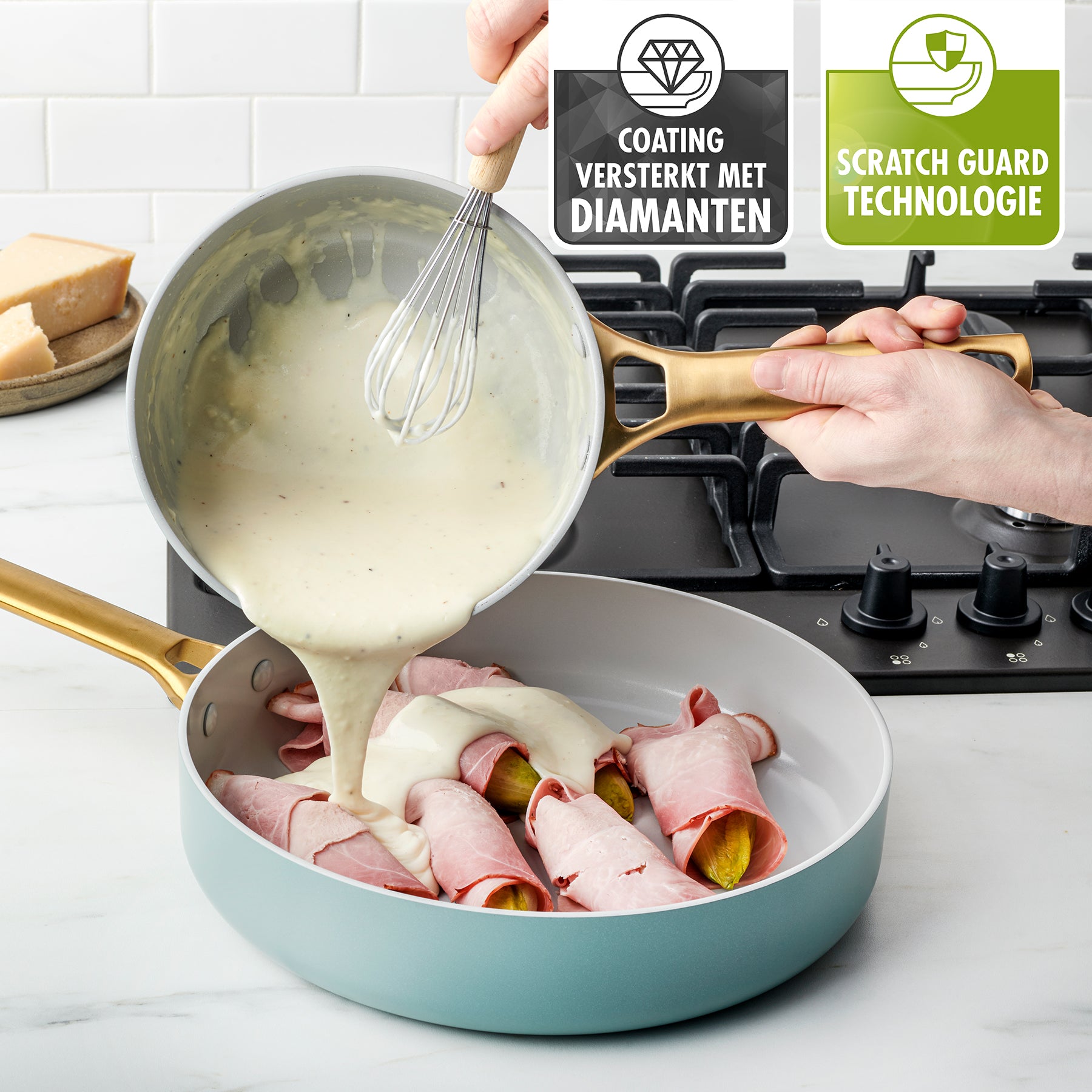 Greenpan Padova Steelpan met Deksel Ø 18 cm