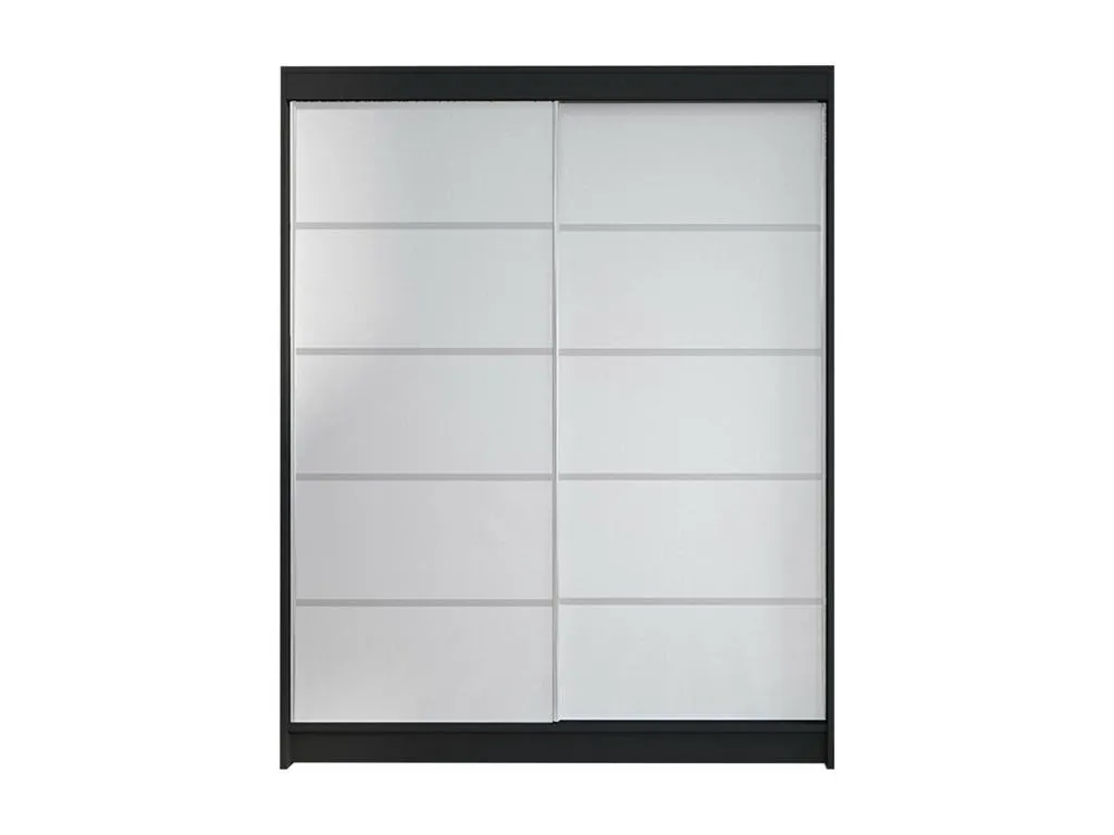 Armario Homepleno 145 Negro | Blanco 200x150x58cm Puertas de armario - Correderas nyxt82168