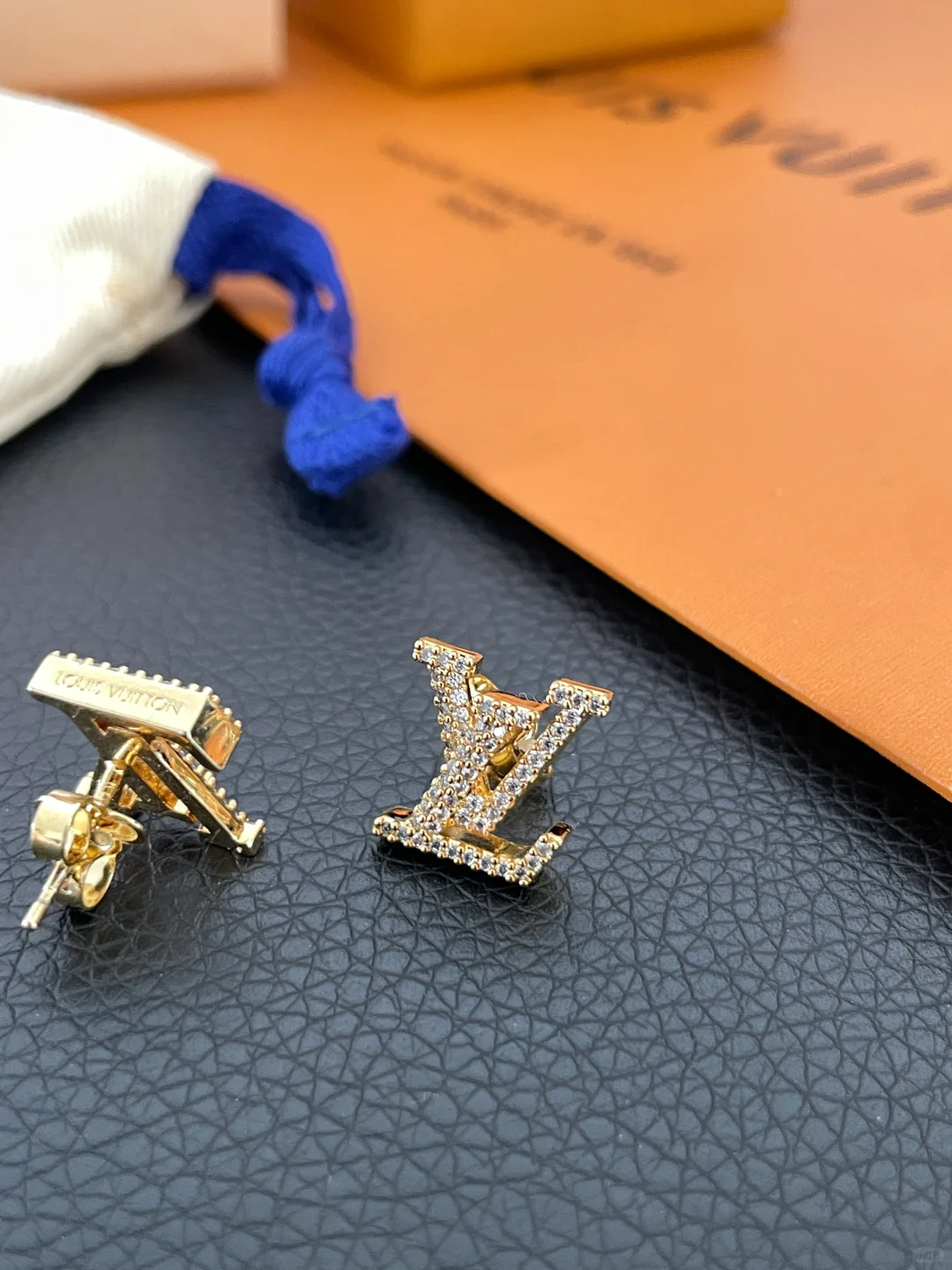 Louis Vuitton Diamond LV Letter Earrings - Original Replica Club