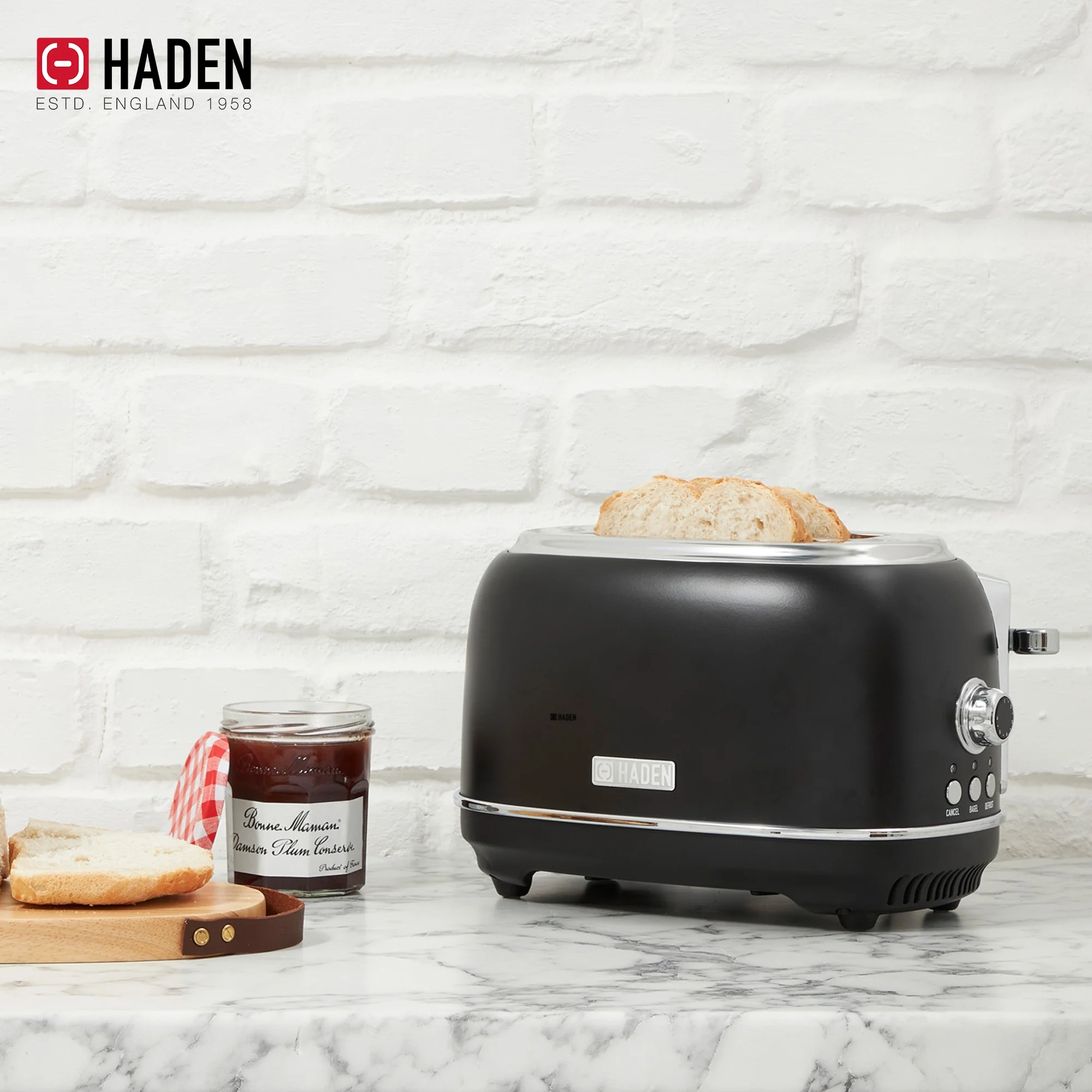 Haden Heritage 1.7 Liter Electric Kettle with 2 Slice Bread Toaster, White - Image 33