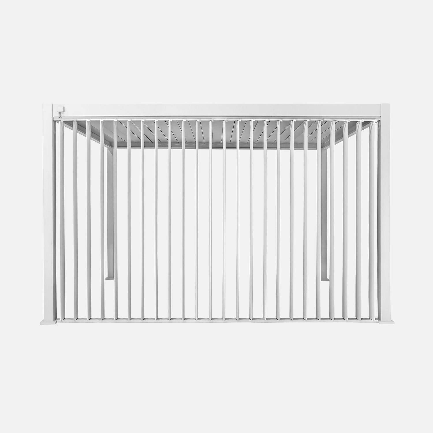 Triomphe 3x4m + accesorio - Pérgola bioclimática de aluminio 3x4m + panel vertical 4m