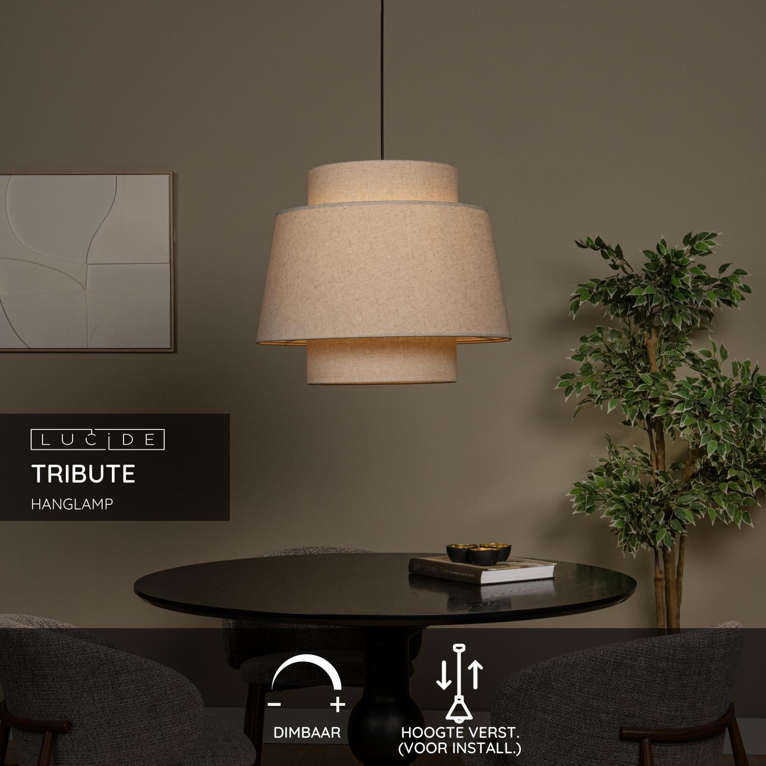 Lucide TRIBUTE Hanglamp - Beige