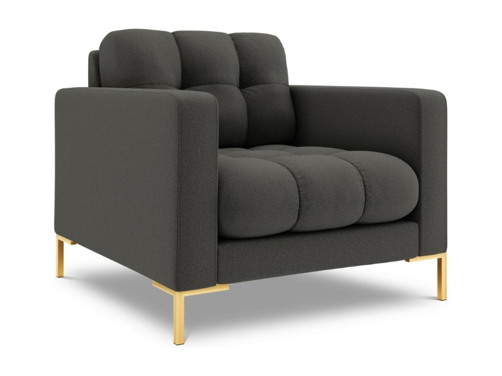 Sillón Luzssnh de tejido estructural gris oscuro - 87x92x75cm
